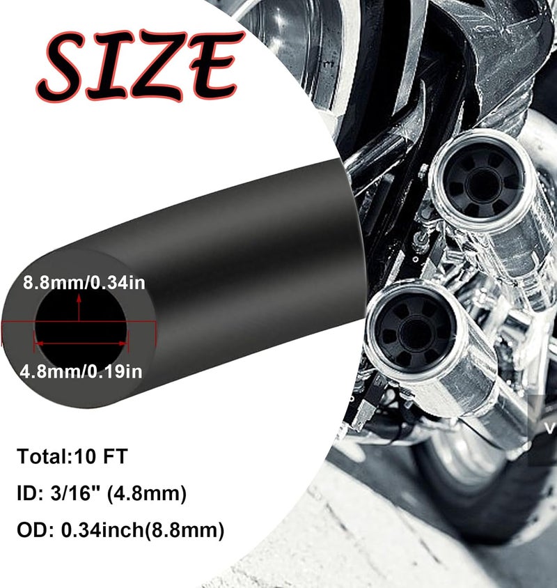 Tnisesm خرطوم خط الوقود الغازي 1/4 مع مجموعة الصمامات والفلاتر والمشابك - Image 2